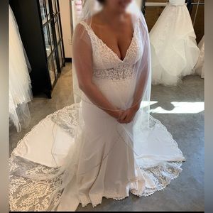 Eddy K. Bridal, altered to size 16, white